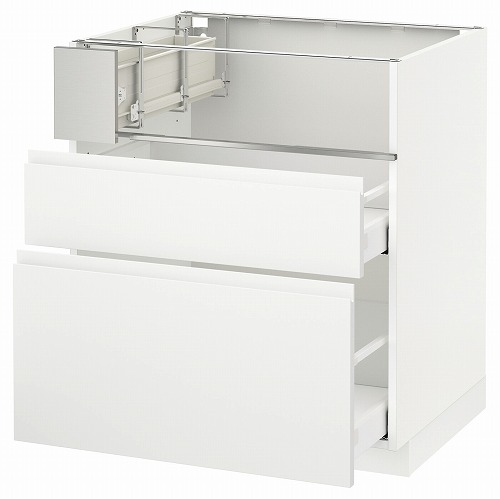 [IKEA/イケア/通信販売]METOD メトード / MAXIMERA マキシメーラ 軍事基地収納家具 コンロ/フィッシュグリル/抽き出し2用, 白いこと/ヴォックストルプ つや消し白いこと[7](a)(39122005)