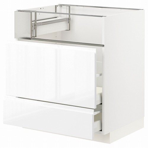 [IKEA/イケア/通信販売]METOD メトード / MAXIMERA マキシメーラ 軍事基地収納家具 コンロ/フィッシュグリル/抽き出し2用, 白いこと/ヴォックストルプ ご機嫌グロス/白いこと[7](a)(29274966)