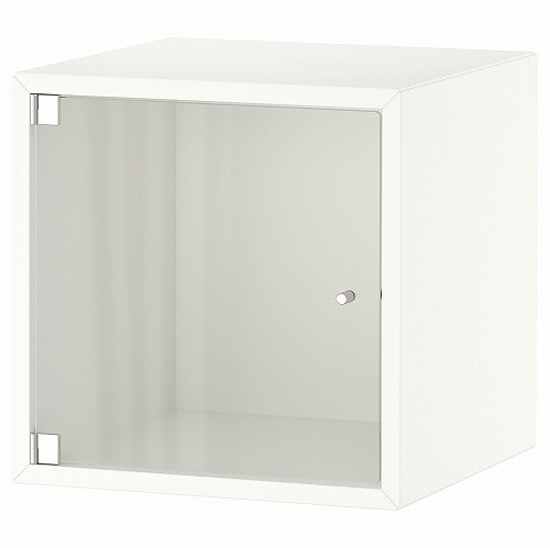 [IKEA/イケア/通信販売]EKET エーケト ウォール押し込み 硝子扉付, 白いこと[3](d)(29336375)
