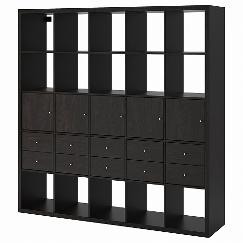 IKEA KALLAX カラックス インサート 扉 ブラックブラウン 4個セット KALLAX カラックス シェルフユニット インサート4個付き