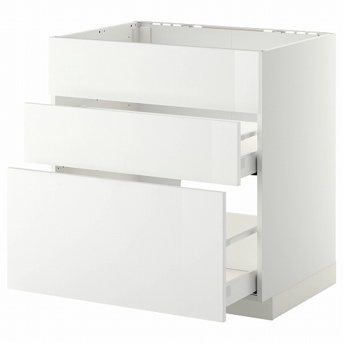 [IKEA/イケア/通販]METOD メトード ベースキャビネット シンク用+引き出し前部3/引き出し2, ホワイト マキシメーラ/リンガフルト ホワイト[7](a)(59103685)｜WEBYセレクション　店