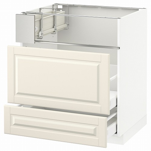 [IKEA/イケア/通信販売]METOD メトード / MAXIMERA マキシメーラ 軍事基地収納家具 コンロ/フィッシュグリル/抽き出し2用, 白いこと/ボードビーン 象牙色[7](a)(59076837)