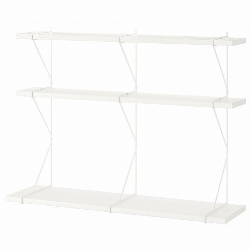 [IKEA/イケア/通信販売]BERGSHULT ベリスフルト / PERSHULT ペルスフルト ウォールシェルフコンビネーション, 白いこと/白いこと【北欧・仕合わせ】[12](a)(59323593)