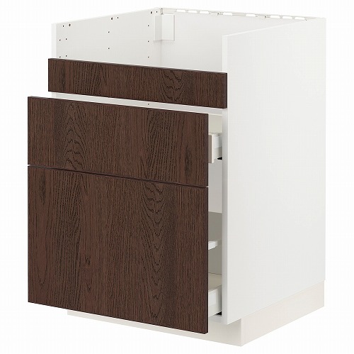 [IKEA/イケア/通信販売]METOD メトード / MAXIMERA マキシメーラ 軍事基地収納家具 ハーヴセン シンク用/引出前部3/抽き出し2, 白いこと/シーナルプ 赤銅色[9](a)(49404467)