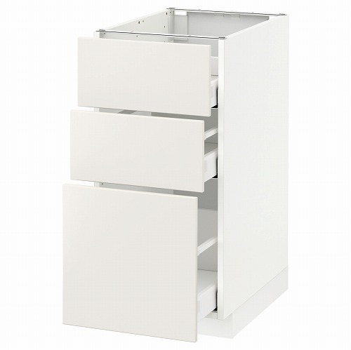 [IKEA/イケア/通販]METOD メトード ベースキャビネット コンロ用/引き出し前部3/引き出し3, ホワイト マキシメーラ/ヴェッディンゲ ホワイト[7](a)(79076501)