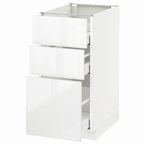 [IKEA/イケア/通販]METOD メトード ベースキャビネット コンロ用/引き出し前部3/引き出し3, ホワイト マキシメーラ/リンガフルト ホワイト[7](a)(69086299)