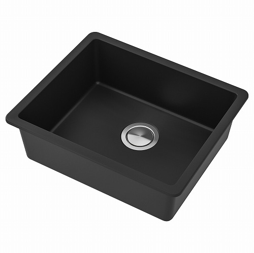 [IKEA/イケア/通販]KILSVIKEN シルスヴィーケン はめ込み式シンク 1ボウル, ブラック 合成石英[3](a)(69336905)｜WEBYセレクション　店