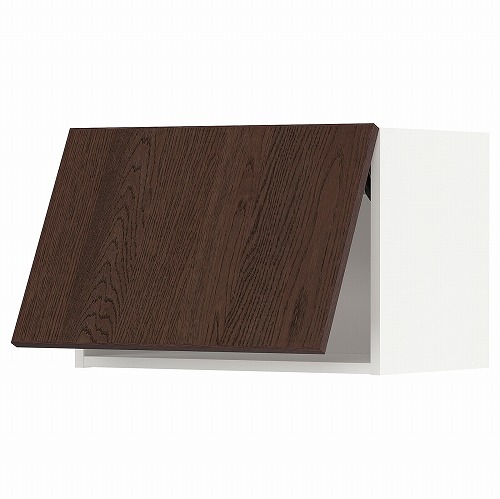 [IKEA/イケア/通販]METOD メトード ウォールキャビネット 横型, ホワイト/シーナルプ ブラウン[3](a)(59404693)