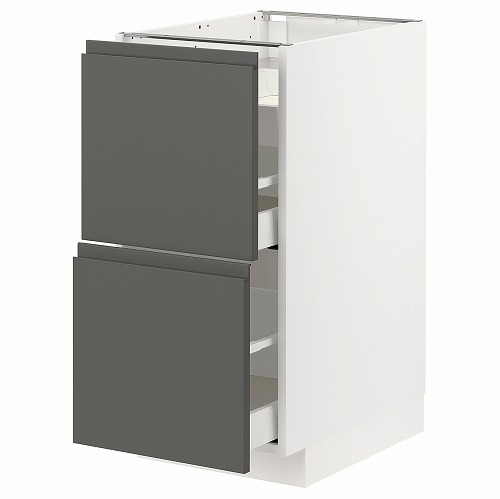 [IKEA/イケア/通販]METOD メトード / MAXIMERA マキシメーラ ベースキャビネット コンロ用/引き出し前部2/引き出し3, ホワイト/ヴォックストルプ ダークグレー[7](a)(69310632) 51,972円