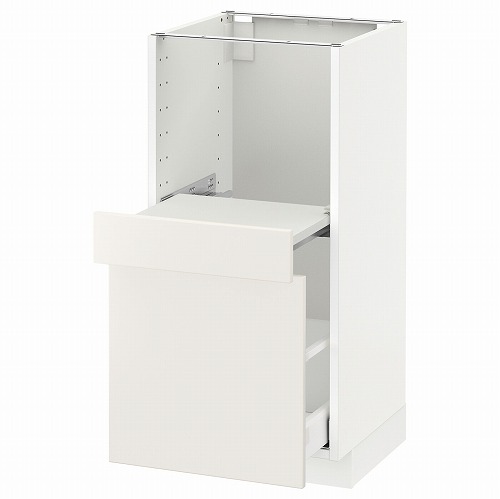 [IKEA/イケア/通販]METOD メトード ベースキャビネット 引き出し式シェルフ/引き出し付き, ホワイト マキシメーラ/ヴェッディンゲ ホワイト【北欧・ラック】[5](a)(89076529)