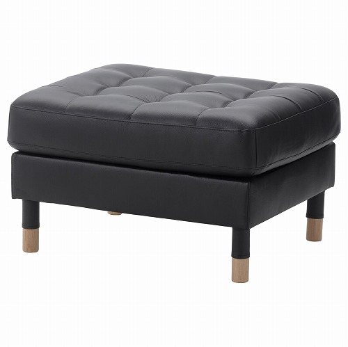 [IKEA/イケア/通信販売]LANDSKRONA ランズクローナ オットマン, グラン/ボームスタード 黒いこと/材木[AH](a)(89031814) ソファ・ソファベッド-オットマン-インテリア・寝具・収納