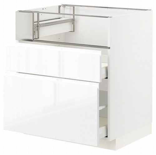 [IKEA/イケア/通信販売]METOD メトード / MAXIMERA マキシメーラ 軍事基地収納家具 コンロ/フィッシュグリル/抽き出し2用, 白いこと/ヴォックストルプ ご機嫌グロス/白いこと[7](a)(99274963)