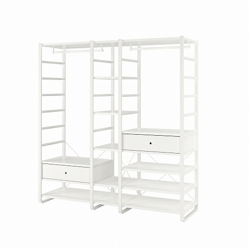 [IKEA/イケア/通信販売]ELVARLI エルヴァーリ ワードローブコンビネーション, 白いこと[25](a)(99315157)
