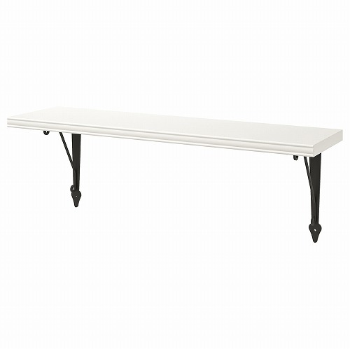 [IKEA/イケア/通信販売]BERGSHULT ベリスフルト / KROKSHULT クロークスフルト ウォールシェルフ, 白いこと/暗灰色【北欧・仕合わせ】[3](a)(99326071) オフィス収納-オフィス家具-その他