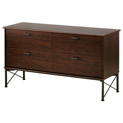 KOPPANG chest of 3 drawers black-brown - IKEA