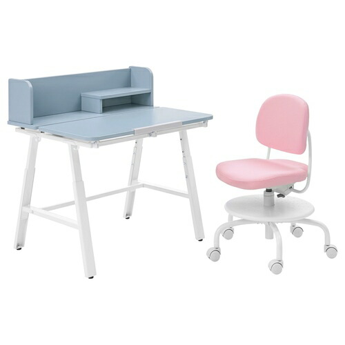 [IKEA/イケア/通信販売]PIPLARKA ピプレールカ / VIMUND ヴィムンド お子さん用事務机＆女性議長, 青色/点火装置サクラ色[FD](c)(29488137)