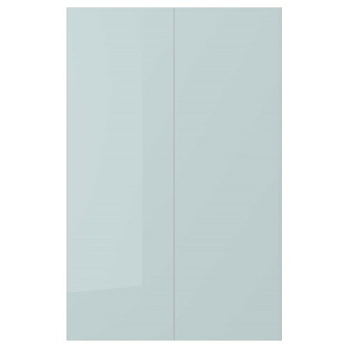 [IKEA/イケア/通販]KALLARP カッラルプ 扉 コーナーベースキャビネット用 部品2個, ハイグロス ライトグレーブルー[D](a)(80520290)