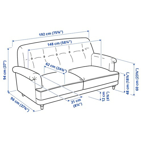 IKEA/イケア/通販]ESSEBODA エスエボーダ 2人掛けソファ, クネーベック