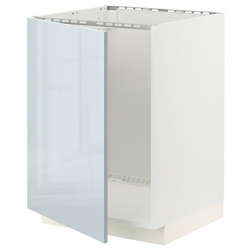 [IKEA/イケア/通販]METOD メトード ベースキャビネット シンク用, ホワイト/カッラルプ ライトグレーブルー[4](a)(79479381)
