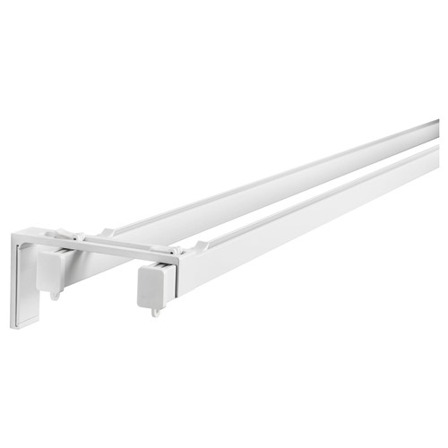 [IKEA/イケア/通販]VIDGA ヴィードガ ダブルトラックセット 壁用, ホワイト[4](a)(49428265)