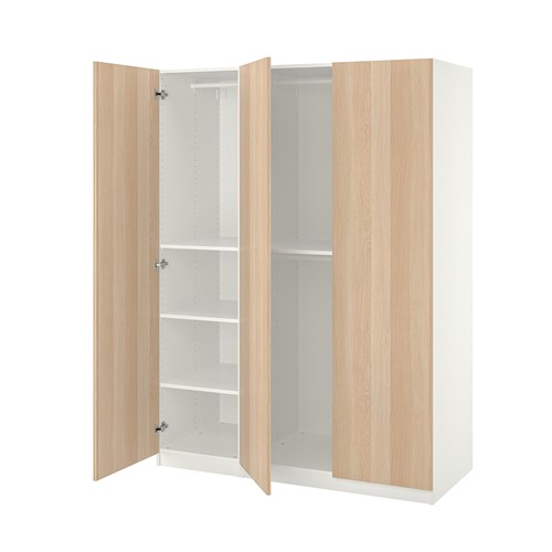 [IKEA/イケア/通信販売]PAX パックス / FORSAND フォルサンド ワードローブコンビネーション, ホワイトステインオーク調[15](a)(79500702)