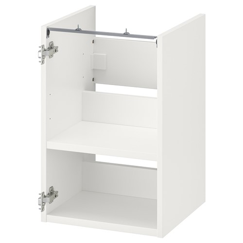 [IKEA/イケア/通販]ENHET エーンヘート ベースキャビネット 洗面ボウル用 棚板付き, ホワイト[D](a)(80482429)