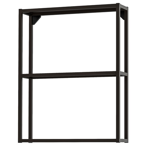[IKEA/イケア/通販]ENHET エーンヘート ウォールフレーム 棚板付き, チャコール[D](b)(60481614)