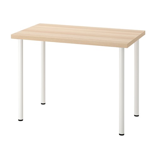 [IKEA/イケア/通信販売]LINNMON リンモン / ADILS オディリス 事務机, ホワイトステインオーク調/白いこと[5](c)(59416337)