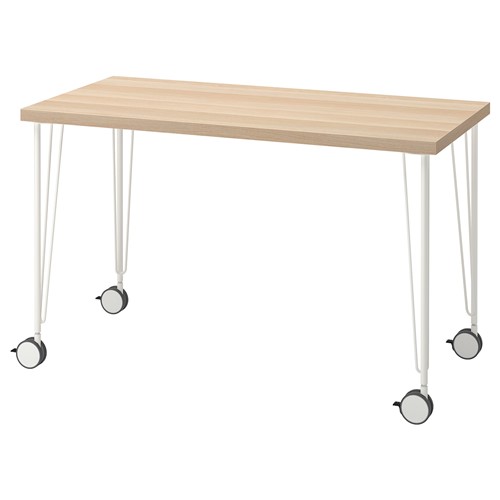 [IKEA/イケア/通信販売]LAGKAPTEN ラグカプテン / KRILLE クリレ 事務机, ホワイトステインオーク調/白いこと[5](a)(99416910)