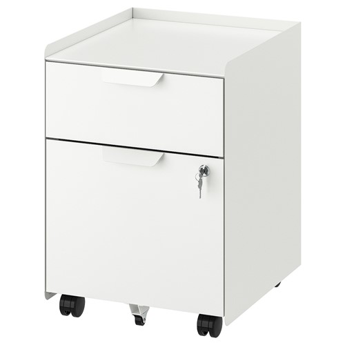 [IKEA/イケア/通信販売]TROTTEN トロッテン 抽き出し社会的単位（抽き出し×2） キャスター付き添い人, 白いこと[D](b)(20474781)