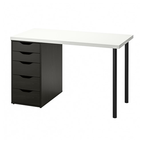 [IKEA/イケア/通信販売]LAGKAPTEN ラグカプテン / ALEX アレクス 事務机, 白いこと/黒いこと赤銅色[4](d)(39416866)