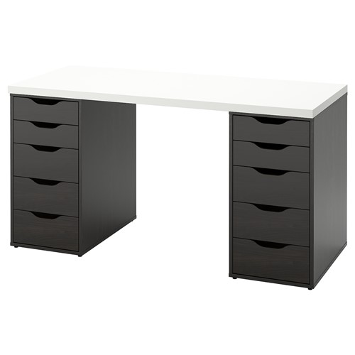 [IKEA/イケア/通信販売]LAGKAPTEN ラグカプテン / ALEX アレクス 事務机, 白いこと/黒いこと赤銅色[3](d)(59431998)