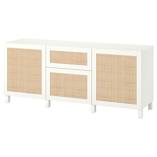 [IKEA/イケア/通販]BESTA ベストー 収納コンビネーション 引き出し付, ホワイト ストゥツスヴィ/ストゥッバ/ホワイト ポプラ[14](a)(69440370)