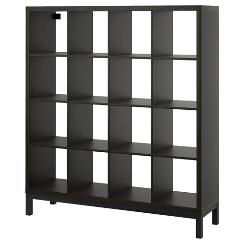 [IKEA/イケア/通信販売]KALLAX カラックス シェルフユニット 召し使いひな形付き添い人, 黒いこと赤銅色/黒いこと【北欧・キャビネット・ディスプレイラック・オープンシェルフ】[3](d)(19475828)