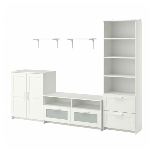 [IKEA/イケア/通販]BRIMNES ブリムネス / BURHULT ブールフルト テレビボード, ホワイト[11](a)(29398698)｜WEBYセレクション　店