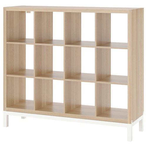 [IKEA/イケア/通販]KALLAX カラックス シェルフユニット 下部フレーム付き, ホワイトステインオーク調/ホワイト【北欧・キャビネット・ディスプレイラック・オープンシェルフ】[3](d)(09475824) 29,731円
