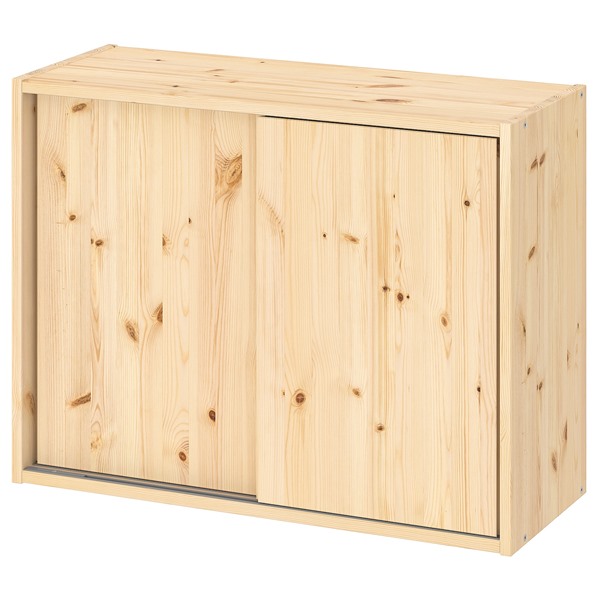[IKEA/イケア/通信販売]IVAR イーヴァル 収納家具 引き戸付, パイン材[D](c)(70494395)