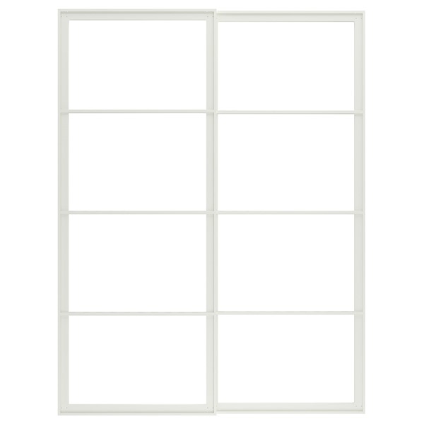 [IKEA/イケア/通信販売]PAX パックス 引き戸用軽銀枠 軌跡付き添い人, 白いこと[J](a)(20473362)