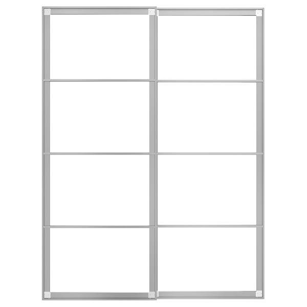 [IKEA/イケア/通信販売]PAX パックス 引き戸用軽銀枠 軌跡付き添い人, 軽銀[J](a)(00473358)