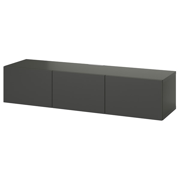 [IKEA/イケア/通販]BESTA ベストー テレビ台 扉付き, ダークグレー/ラップヴィーケン ダークグレー[11](c)(69535575)