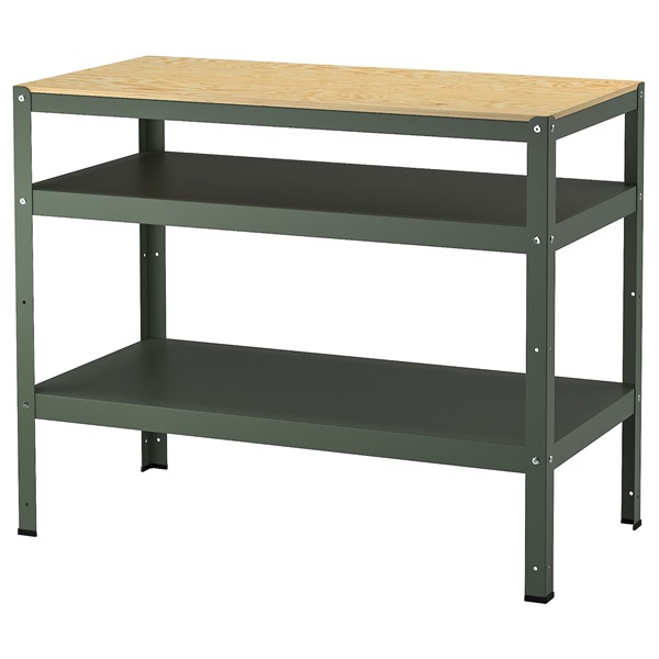 IKEA リムフォルムサ作業台 RIMFORSA リムフォルサ 作業台, ステンレススチール/竹, 120x63