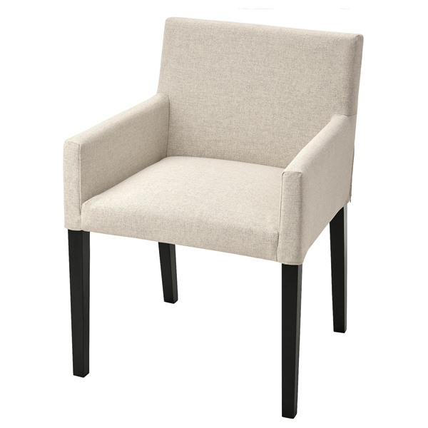 MÅRENÄS chair with armrests, black/Gunnared dark gray - IKEA