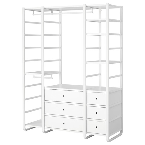 [IKEA/イケア/通信販売]ELVARLI エルヴァーリ ワードローブコンビネーション, 白いこと[26](a)(79157578)