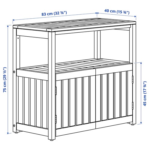 IKEA/イケア/通販]NAMMARO ネッマロー シェルフユニット 屋外用 