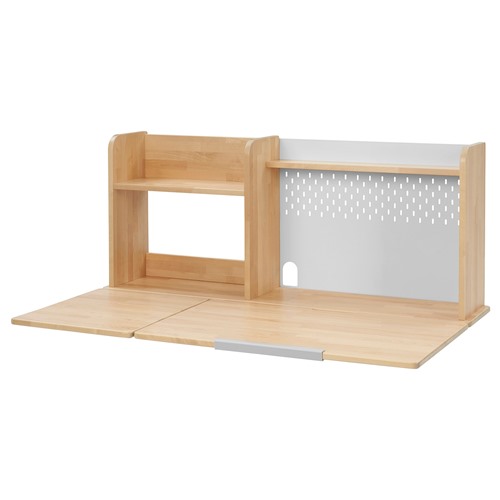 [IKEA/イケア/通信販売]BERGLARKA ベリレルカ 学習机とっ始め＆シェルフ, バーチ純乎たる材【北欧・仕合わせ】[H](c)(40528504)