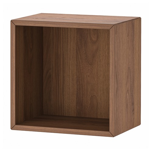 IKEA 木製キャビネット　EKET エーケト完成品 EKET エーケト ウォールキャビネット 扉2枚付き, ウォールナット
