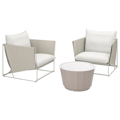 [IKEA/イケア/通信販売]HAVSTEN ハーヴステン / LAGASKAR ローガシェール 2人用待ち合い室仕掛ける 室外用, ベージュ/ベージュ[6](a)(09501007)