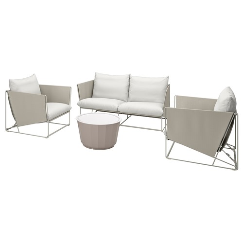 [IKEA/イケア/通販]HAVSTEN ハーヴステン / LAGASKAR ローガシェール 4人用ラウンジセット 屋外用, ベージュ/ベージュ[9](a)(59500996)