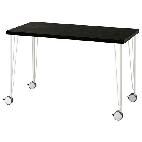 [IKEA/イケア/通信販売]LAGKAPTEN ラグカプテン / KRILLE クリレ 事務机, 黒いこと赤銅色/白いこと[5](a)(79417034)