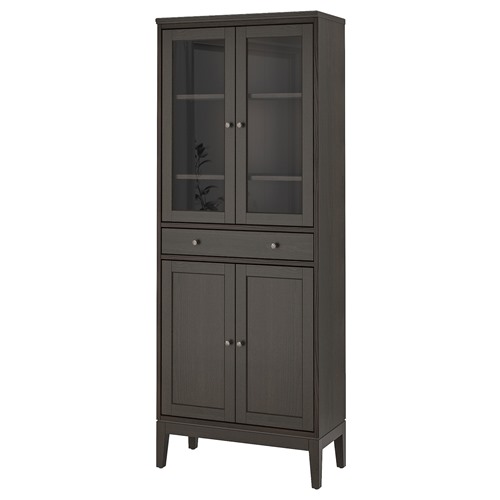[IKEA/イケア/通信販売]IDANAS イダネス ご機嫌押し入れ 硝子扉＋引き出し1個付き添い人, 暗然たる赤銅色 ステはたご屋完成[3](c)(50487838)